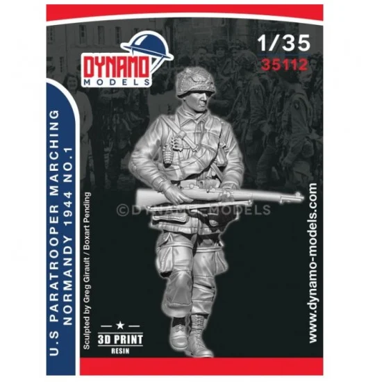 Dynamo 35112 1/35 US Paratrooper 'Rifleman' Marching (Normandy 1944) No.1 - Model Figures