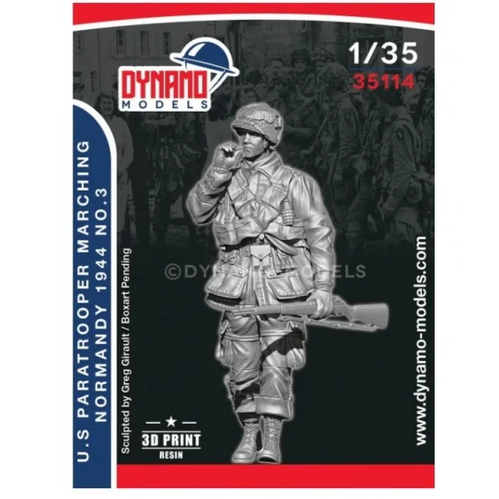 Dynamo 35114 1/35 US Paratrooper 'Rifleman' Marching (Normandy 1944) No.3 - Model Figures