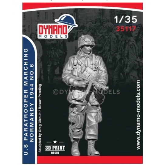 Dynamo 35117 1/35 US Paratrooper 'SMG' Marching (Normandy 1944) No.6 - Model Figures