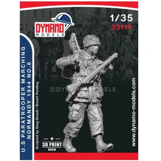 Dynamo 35119 1/35 US Paratrooper 'MG Tripod' Marching (Normandy 1944) No.8 - Model Figures