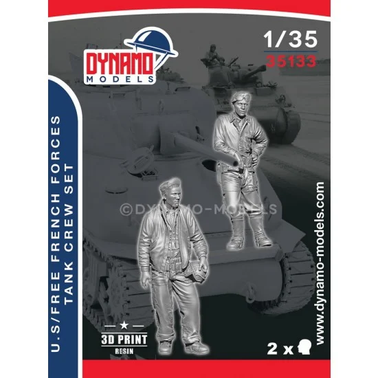 Dynamo 35133 1/35 US / Free French Forces Tank Crew set (2 figures) - Model Figures