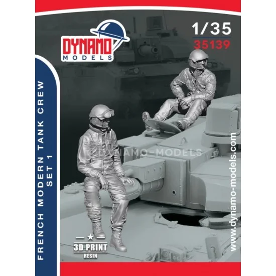 Dynamo 35139 1/35 French Modern Tank Crew Set 1 (2 figures) - Model Figures