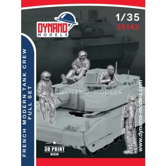 Dynamo 35143 1/35 French Modern Tank Crew Full Set (4 figures) - Model Figures