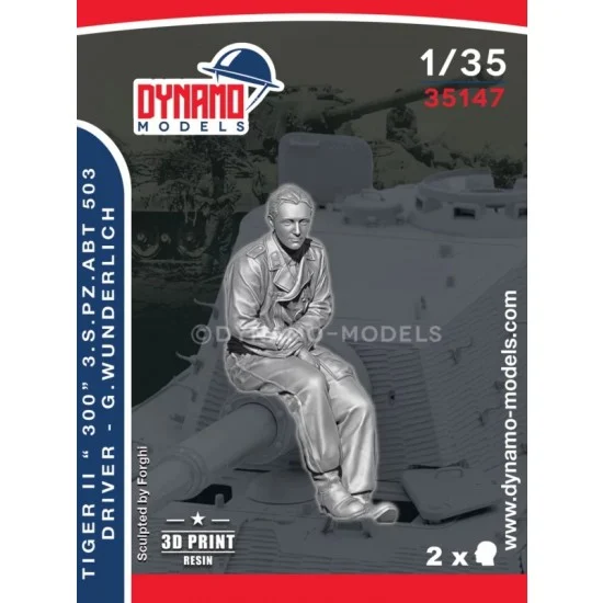 Dynamo 35147 1/35 Tiger II ''300'' s.Pz.Abt 503 Driver G.Wunderlich - Model Figures