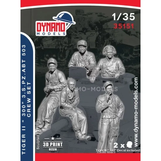 Dynamo 35151 1/35 Tiger II 300 s.Pz.Abt.503 Crew Set (5 figures) - Model Figures