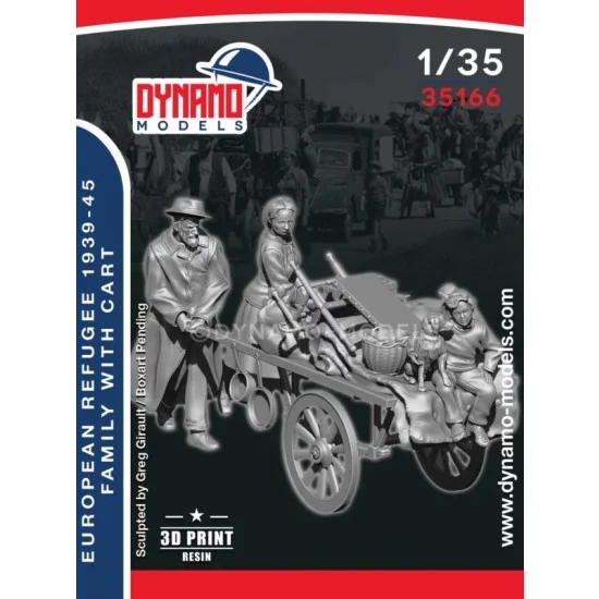 Dynamo 35166 1/35 Civilian Refugee Family with cart - Model Figures