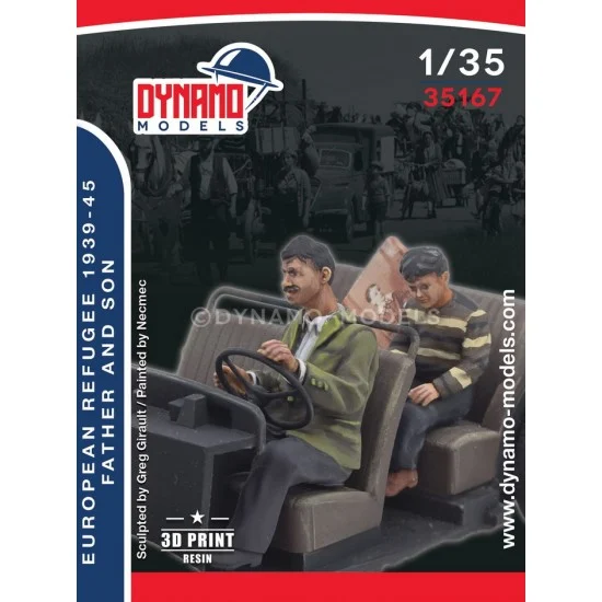 Dynamo 35167 1/35 Civilian Father and Son Sitting in the Car - Model Figures