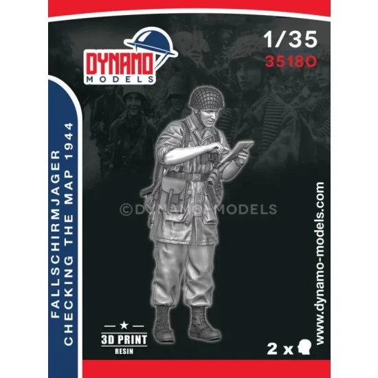 Dynamo 35180 1/35 Fallschirmjager Checking the Map Normandy 1944 - Model Figures