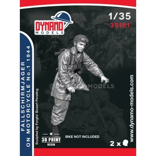 Dynamo 35181 1/35 Fallschirmjager on Motorcycle No.1 - Normandy 1944