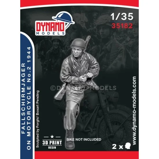 Dynamo 35182 1/35 Fallschirmjager on Motorcycle No.2 - Normandy 1944
