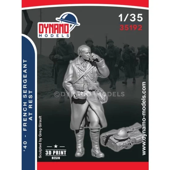 Dynamo 35192 1/35 1940 French Sergeant at Rest - Model Figures