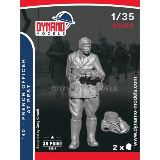 Dynamo 35193 1/35 1940 French Officer at Rest - Model Figures