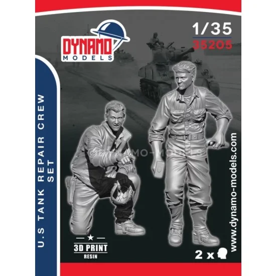 Dynamo 35205 1/35 U.S Tank Repair Crew Set (2 figures) - Model Figures