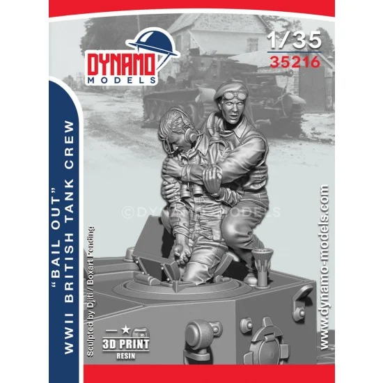 Dynamo 35216 1/35 WWII British Tank Crew ''Bail Out'' Set #1 (2 figures) - Model Figures