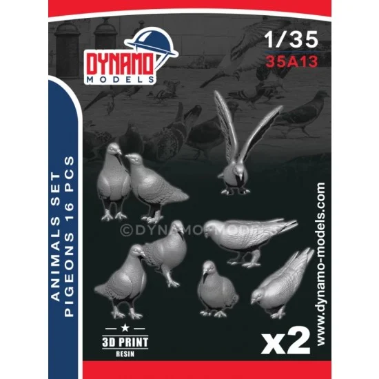 Dynamo 35A13 1/35 Animals Serie - Pigeons (16pcs)