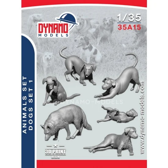 Dynamo 35A15 1/35 Animals Serie - Dogs set #1 (6pcs)