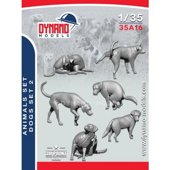 Dynamo 35A16 1/35 Animals Serie - Dogs set #2 (6pcs)