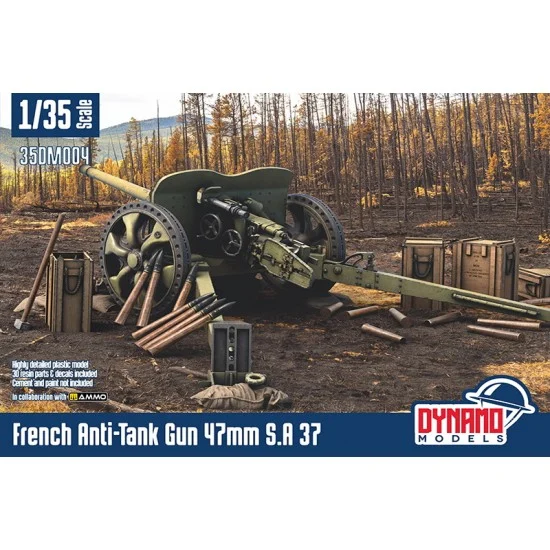 Dynamo 35DM004 1/35 French Anti-Tank Gun 47mm S.A 37 [Standard Edition]