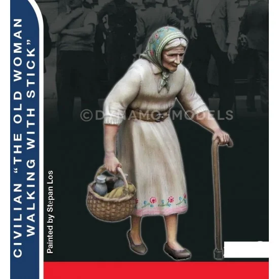 Dynamo 48008 1/48 Civilian 'The Old Woman Walking with Stick' - Model Figures