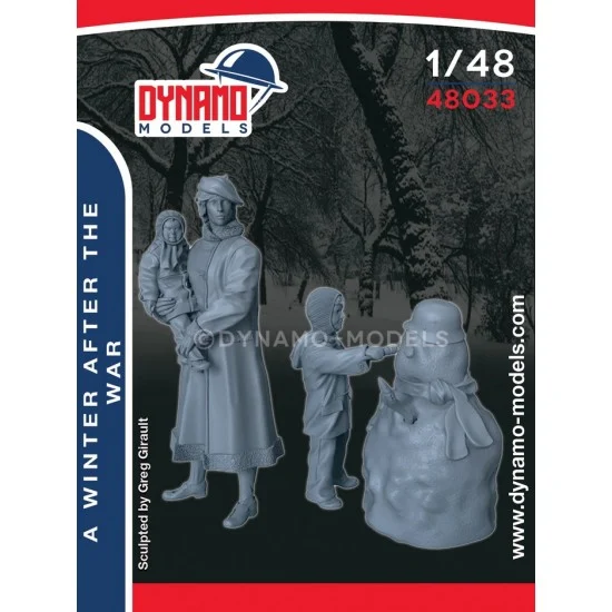 Dynamo 48033 1/48 A Winter after the War - Mom and Little Boy with Baby and Snowman