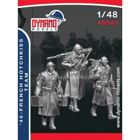 Dynamo 48042 1/48 French '40 Hotchkiss Team (3 figures) - Model Figures