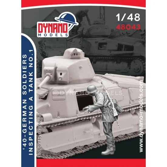Dynamo 48043 1/48 40' German Infantry Inspecting a Tank Ver.1 - Model Figures