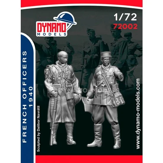 Dynamo 72002 1/72 French 1940 Officers Set (2 figures) - Model Figures