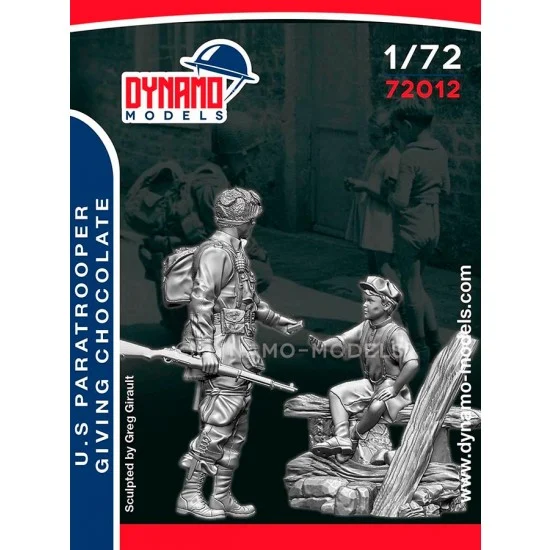 Dynamo 72012 1/72 US Paratrooper and Young Kid Chocolate Time Set (2 figures) - Model Figures