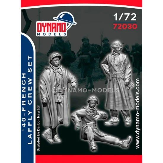 Dynamo 72030 1/72 French 1940 Laffly Crew Set (3 figures) - Model Figures