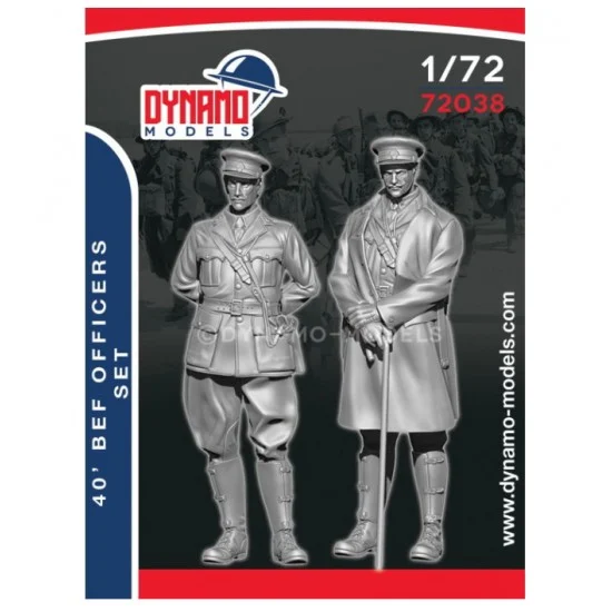 Dynamo 72038 1/72 '40 BEF Officer Set - Model Figures