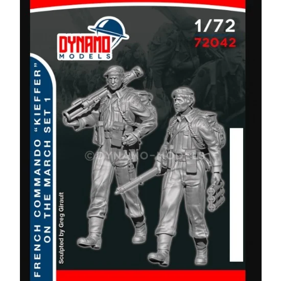 Dynamo 72042 1/72 French Commando Kieffer Marching Set 1 - Model Figures