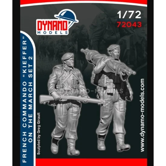 Dynamo 72043 1/72 French Commando Kieffer Marching Set 2 - Model Figures
