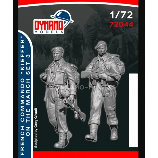 Dynamo 72044 1/72 French Commando Kieffer Marching Set 3 - Model Figures