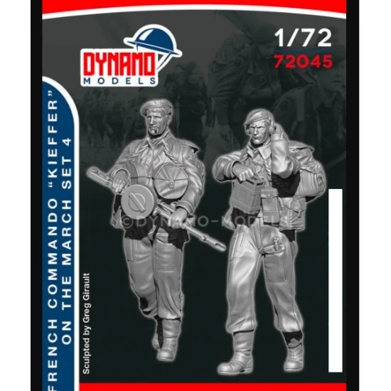Dynamo 72045 1/72 French Commando Kieffer Marching Set 4 - Model Figures