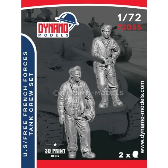 Dynamo 72055 1/72 US / Free French Forces Tanker (2 figures) - Model Figures