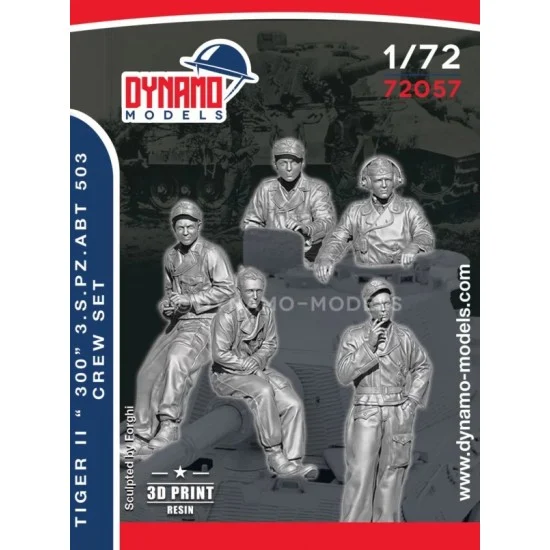 Dynamo 72057 1/72 Tiger II 300 s.Pz.Abt.503 Crew Set (5 figures) - Model Figures