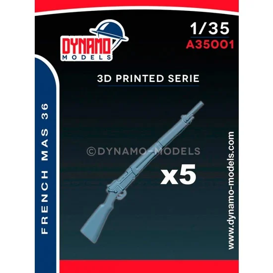Dynamo A35001 1/35 French Weapon MAS36 (5 guns) - Model Figures