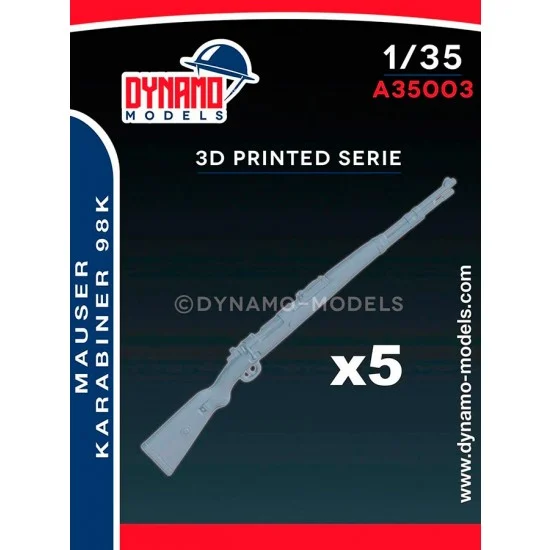 Dynamo A35003 1/35 German Weapon Mauser Karabiner 98K (5 guns) - Model Figures