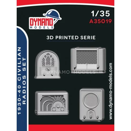 Dynamo A35019 1/35 Civilian Radios Set 1930-40s (4pcs)