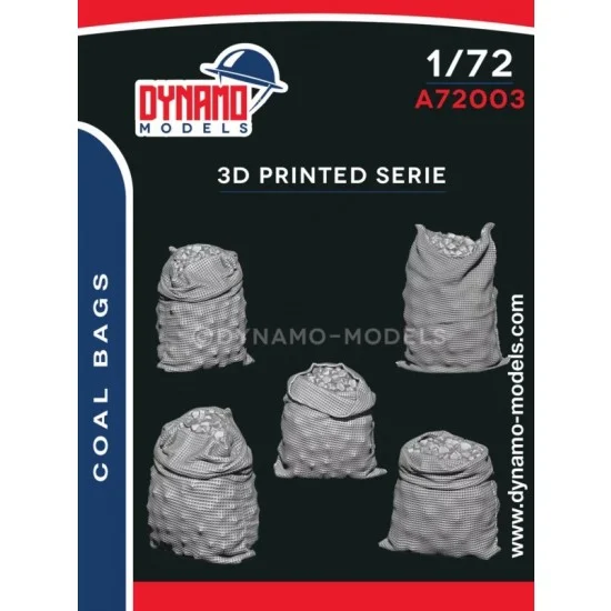Dynamo A72003 1/72 Coal Bags (5pcs) - Scenics & Diorama