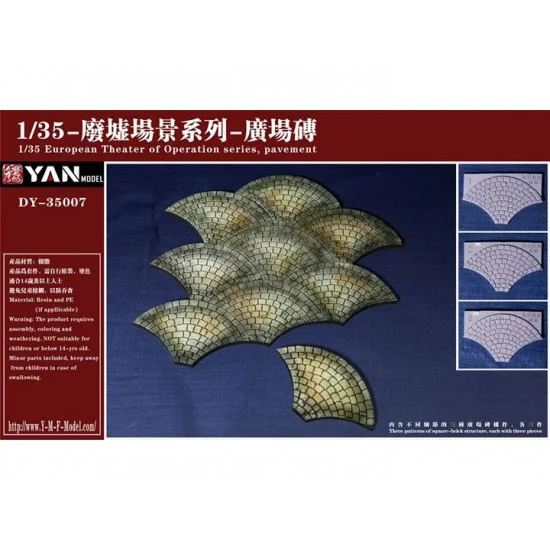 Yan Model 35007 1/35 European Theatre of Operation Pavement Vol.1 (resin) - Scenics & Diorama