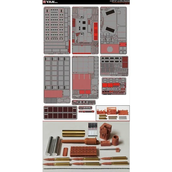 Yan Model PE35105 1/35 18t 'FAMO' (Sd.Kfz.9) with Flak 37 Gun Detail Parts for Tamiya/Border kits - Military Vehicles & Tanks