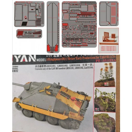 Yan Model PE35125A 1/35 'Jagdpanzer IV L/70(V)' Early Detail Parts Ver 2 for Takom 2170 - Military Vehicles & Tanks