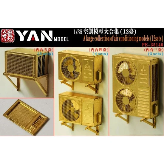 Yan Model PE35146 1/35 Air Conditioner Unit Set (12pcs) - Scenics & Diorama