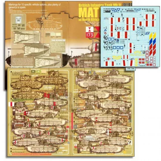 Echelon Fine Details ALT352011 Decals for 1/35 Matildas in North Africa - Malta & Crete