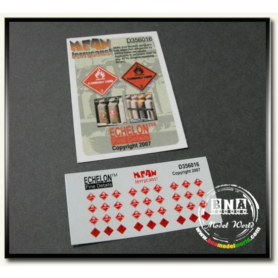 Echelon Fine Details D356016 Decals for 1/35 Mean Jerrycans - Military Vehicles & Tanks