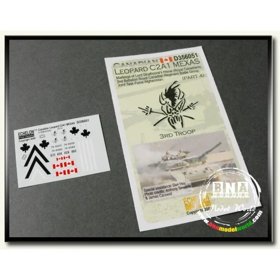 Echelon Fine Details D356051 1/35 Canadian Leopard C2A1 MEXAS Markings (Pt4) - Military Vehicles & Tanks