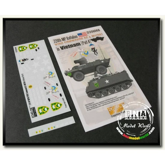 Echelon Fine Details D356068 Decals for 1/35 720th MP Btn V100 & M113A1 in Vietnam (Part 4) - Military Vehicles & Tanks