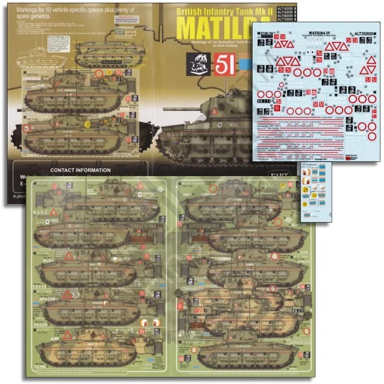 Echelon Fine Details ALT352020 1/35 Australian Matildas Decals (Part 2) - Military Vehicles & Tanks