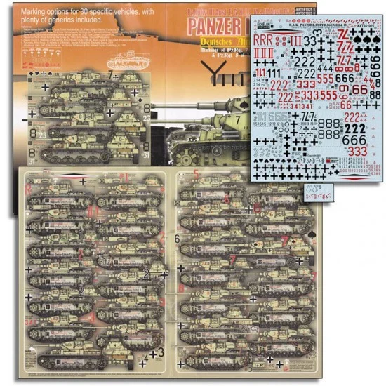 Echelon Fine Details AXT351025 1/35 DAK Panzer IIIs & IVs Decals - Military Vehicles & Tanks